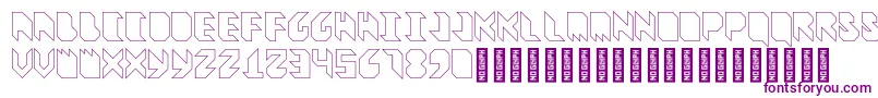 Шрифт VitreousOutline – фиолетовые шрифты