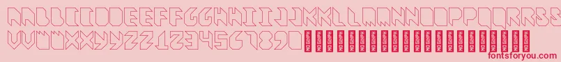 VitreousOutline Font – Red Fonts on Pink Background