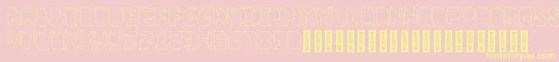 VitreousOutline Font – Yellow Fonts on Pink Background