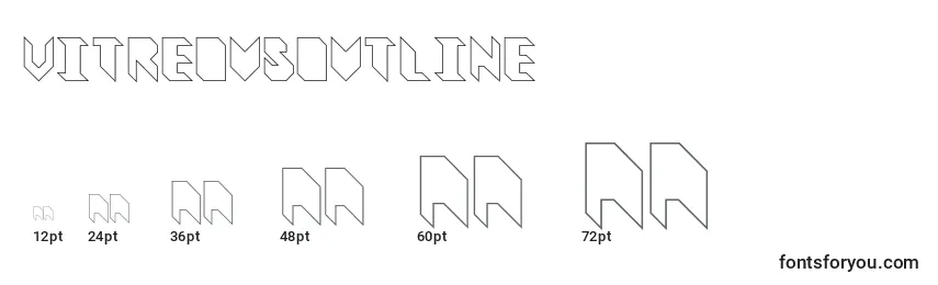 VitreousOutline Font Sizes