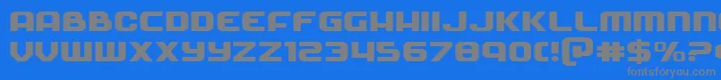 Soldierexpand-Schriftart – Graue Schriften auf blauem Hintergrund