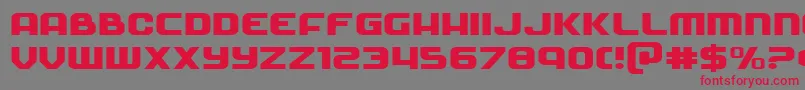 Soldierexpand Font – Red Fonts on Gray Background