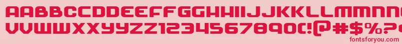 Soldierexpand Font – Red Fonts on Pink Background