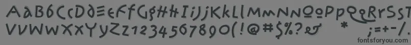 フォントJonassplint – 黒い文字の灰色の背景