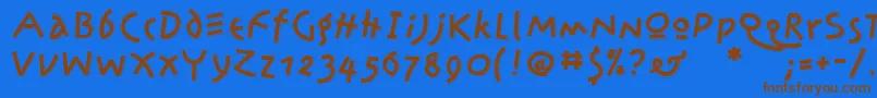 Jonassplint Font – Brown Fonts on Blue Background