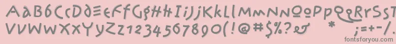 Jonassplint Font – Gray Fonts on Pink Background