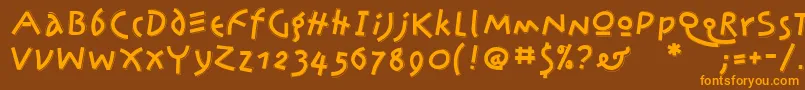 Jonassplint Font – Orange Fonts on Brown Background