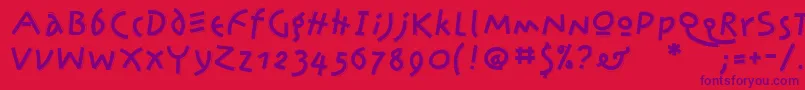 Jonassplint Font – Purple Fonts on Red Background