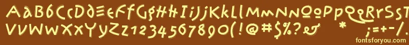 Jonassplint Font – Yellow Fonts on Brown Background