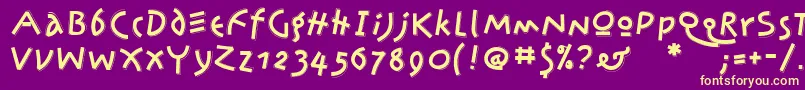 Jonassplint Font – Yellow Fonts on Purple Background