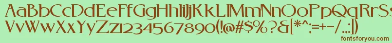 RebelreduxV01a Font – Brown Fonts on Green Background