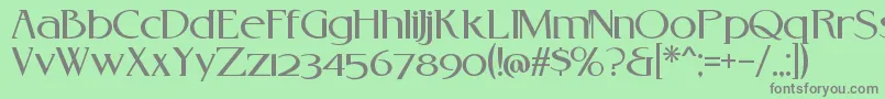 フォントRebelreduxV01a – 緑の背景に灰色の文字