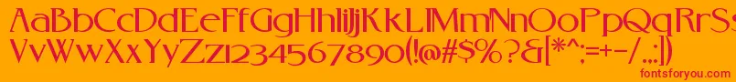 RebelreduxV01a Font – Red Fonts on Orange Background