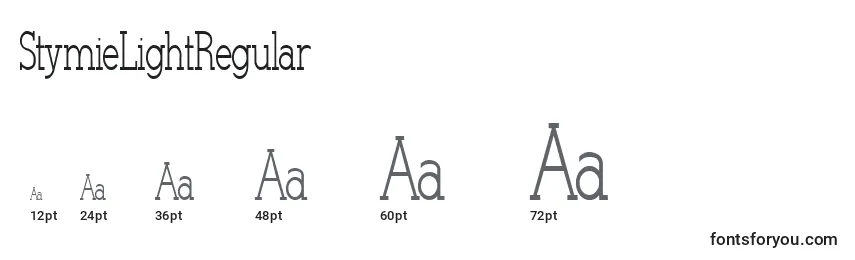 StymieLightRegular Font Sizes