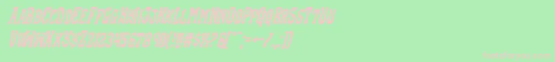 Blackgunkital Font – Pink Fonts on Green Background