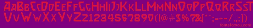 Brassett Font – Red Fonts on Purple Background