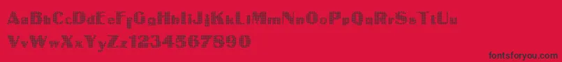 Czcionka IntellectaDigital – czarne czcionki na czerwonym tle