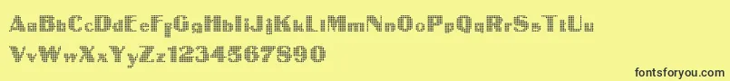 IntellectaDigital Font – Black Fonts on Yellow Background