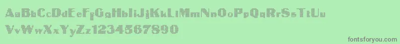 IntellectaDigital Font – Gray Fonts on Green Background