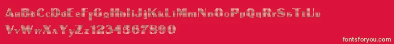 IntellectaDigital Font – Green Fonts on Red Background