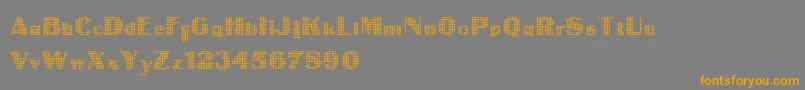 IntellectaDigital Font – Orange Fonts on Gray Background