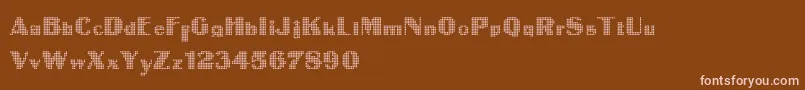 Шрифт IntellectaDigital – розовые шрифты на коричневом фоне