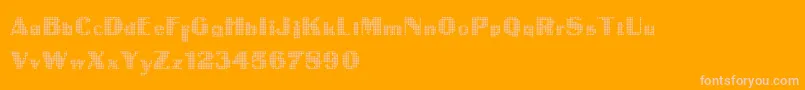 IntellectaDigital Font – Pink Fonts on Orange Background
