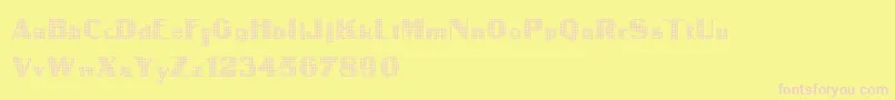 IntellectaDigital Font – Pink Fonts on Yellow Background