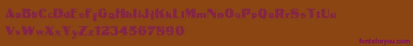 IntellectaDigital Font – Purple Fonts on Brown Background