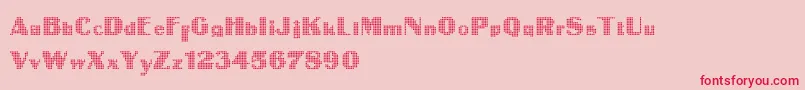 IntellectaDigital Font – Red Fonts on Pink Background