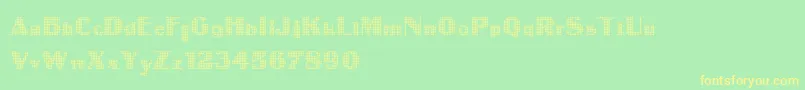 IntellectaDigital Font – Yellow Fonts on Green Background