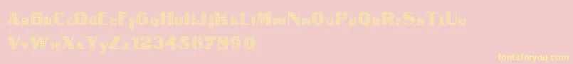 IntellectaDigital Font – Yellow Fonts on Pink Background
