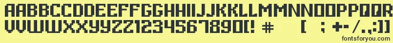 DigitalThin Font – Black Fonts on Yellow Background