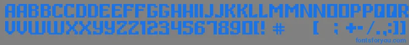 DigitalThin Font – Blue Fonts on Gray Background