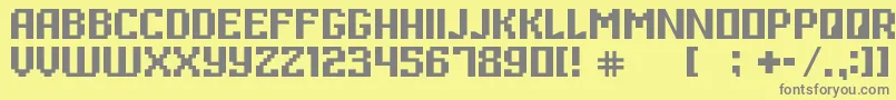 DigitalThin Font – Gray Fonts on Yellow Background