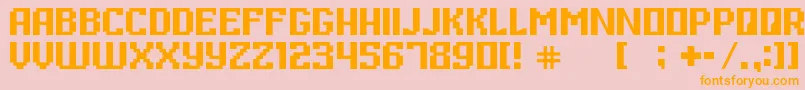 DigitalThin Font – Orange Fonts on Pink Background