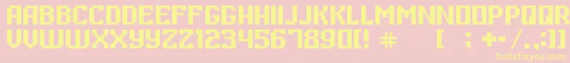 DigitalThin Font – Yellow Fonts on Pink Background