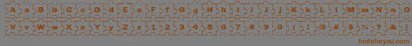Police Failedfont2jigsaw – polices brunes sur fond gris