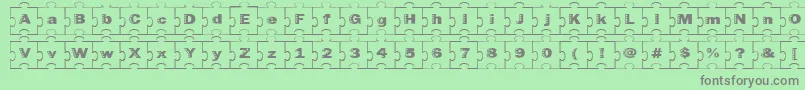 Failedfont2jigsaw Font – Gray Fonts on Green Background