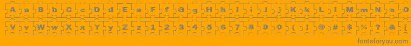 fuente Failedfont2jigsaw – Fuentes Grises Sobre Fondo Naranja