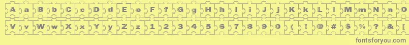 Failedfont2jigsaw Font – Gray Fonts on Yellow Background