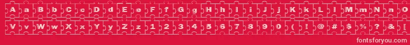 Шрифт Failedfont2jigsaw – розовые шрифты на красном фоне