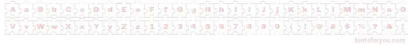 Więcej informacji o czcionce Failedfont2jigsaw Czcionka Failedfont2jigsaw – różowe czcionki