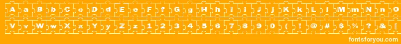 Failedfont2jigsaw Font – White Fonts on Orange Background