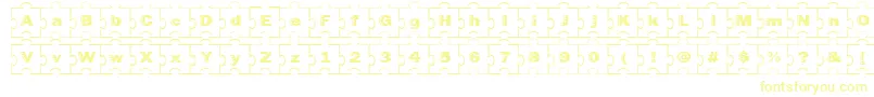 Czcionka Failedfont2jigsaw – żółte czcionki
