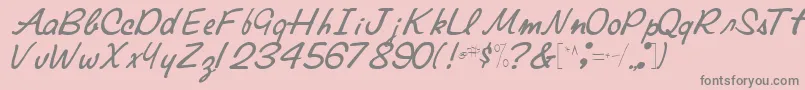 Elainefont81Regular Font – Gray Fonts on Pink Background