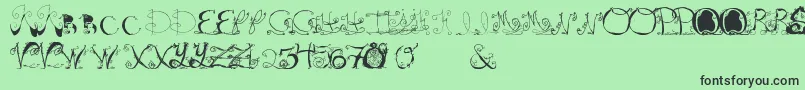 Teenageromancenovel Font – Black Fonts on Green Background