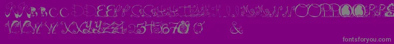 Teenageromancenovel Font – Gray Fonts on Purple Background