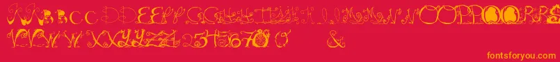 Teenageromancenovel Font – Orange Fonts on Red Background