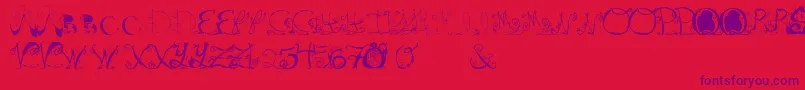 Teenageromancenovel Font – Purple Fonts on Red Background